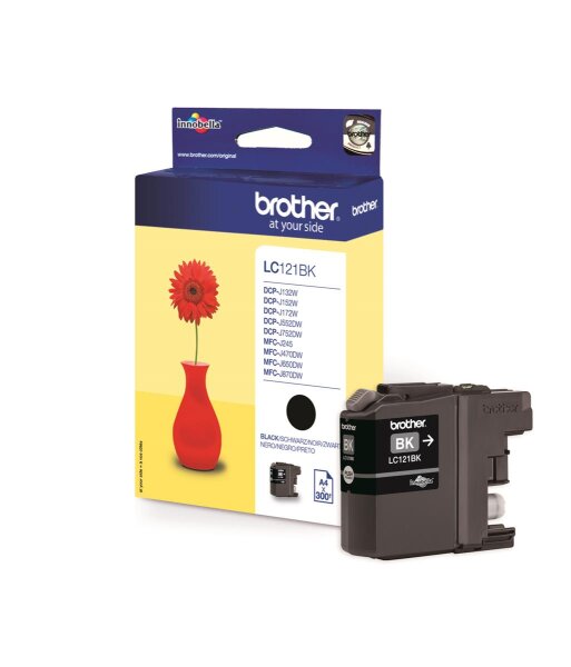Brother Tinte LC121BK / LC-121BK Schwarz