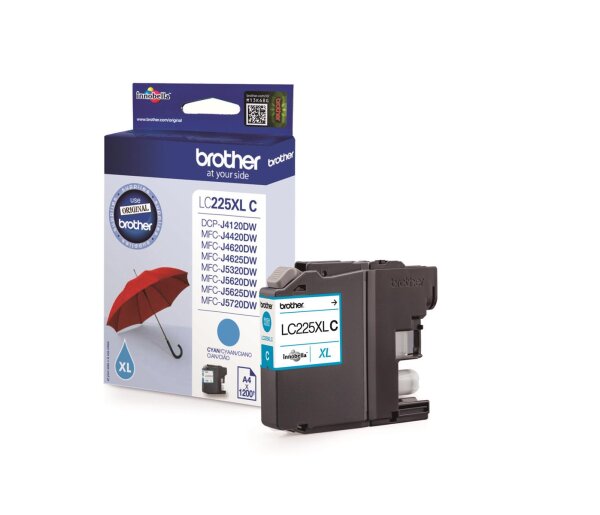 Brother Tinte LC225XLC / LC-225XLC Cyan
