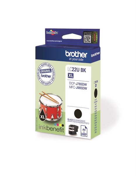 Brother Tinte LC22UBK / LC-22UBK Schwarz