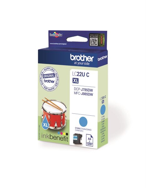 Brother Tinte LC22UC / LC-22UC Cyan