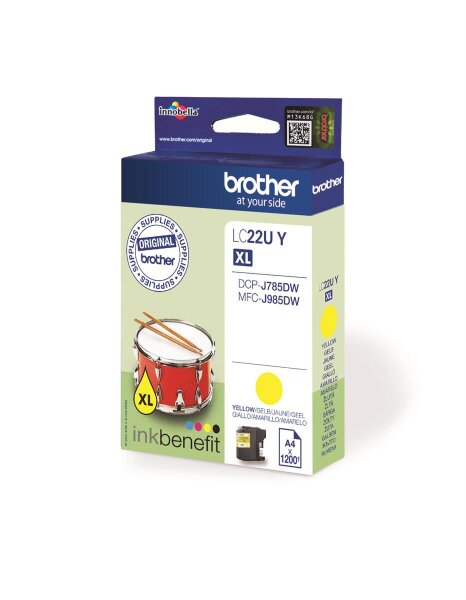 Brother Tinte LC22UY / LC-22UY Gelb