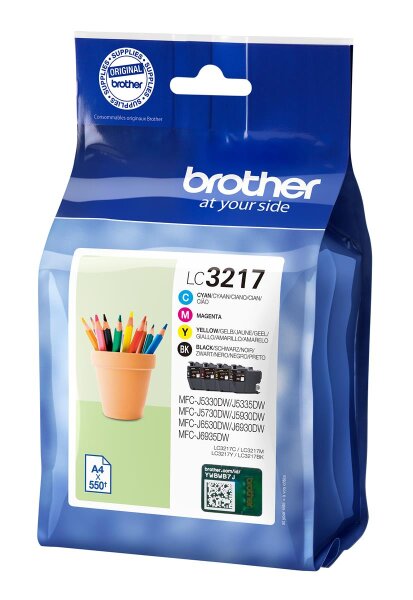 Brother Tinte LC3217VALDR / LC-3217VALDR Multipack BK,C,M,Y
