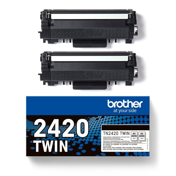 Brother Toner TN2420TWIN / TN-2420TWIN XL Doppelpack Schwarz