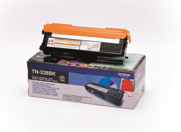 Brother Toner TN328BK / TN-328BK Schwarz